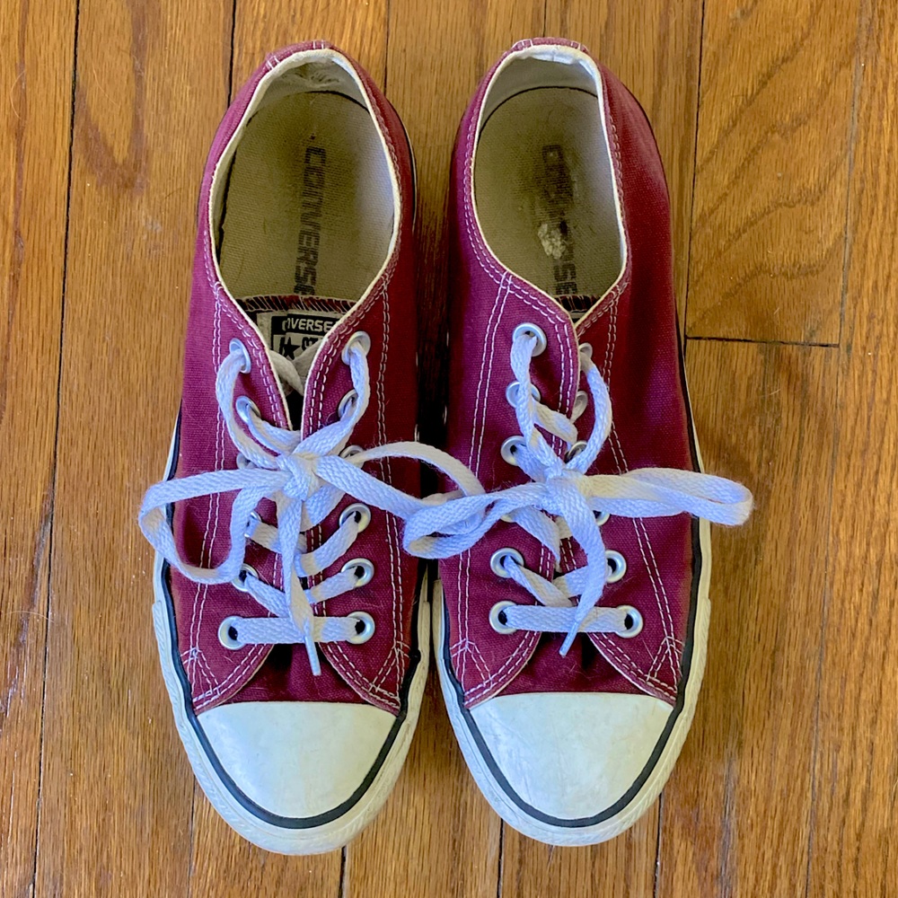 Maroon Converse All-Stars